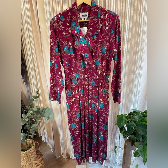 vintage Dresses & Skirts - Vintage Leslie Fay Floral Print Long Sleeve Dress